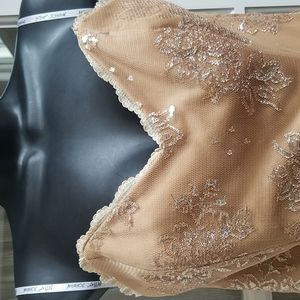 NWT Vintage Betsey Johnson Size 6 Dress in Gold Lace